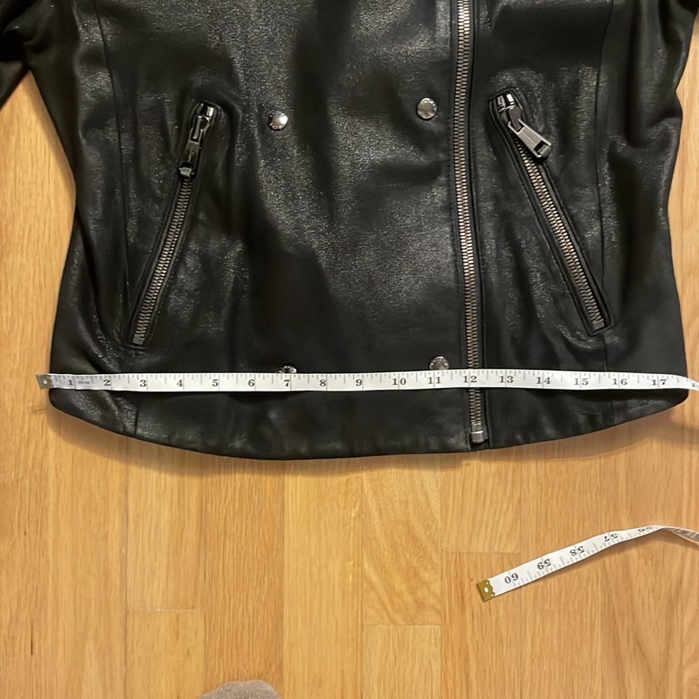 Women’s Genuine Leather Andrew Marc Jacket, pebbled black, size M - Picture 10 of 17